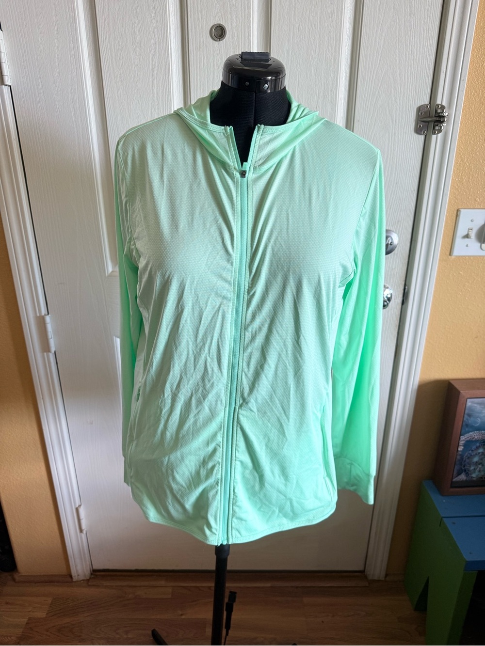 Light Mint Hooded Swim Zip-Up Jacket - Women